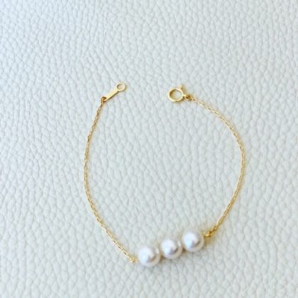 AMULETTE BRACELET, LUCIEVE MODEL (K18)  PEARL ｓﾁｪｰﾝ